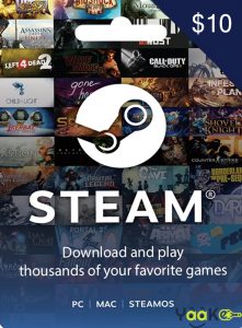 Steam Wallet Code 10 $ USD