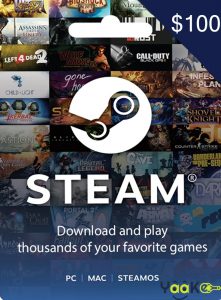 Steam Wallet Code 100 $ USD